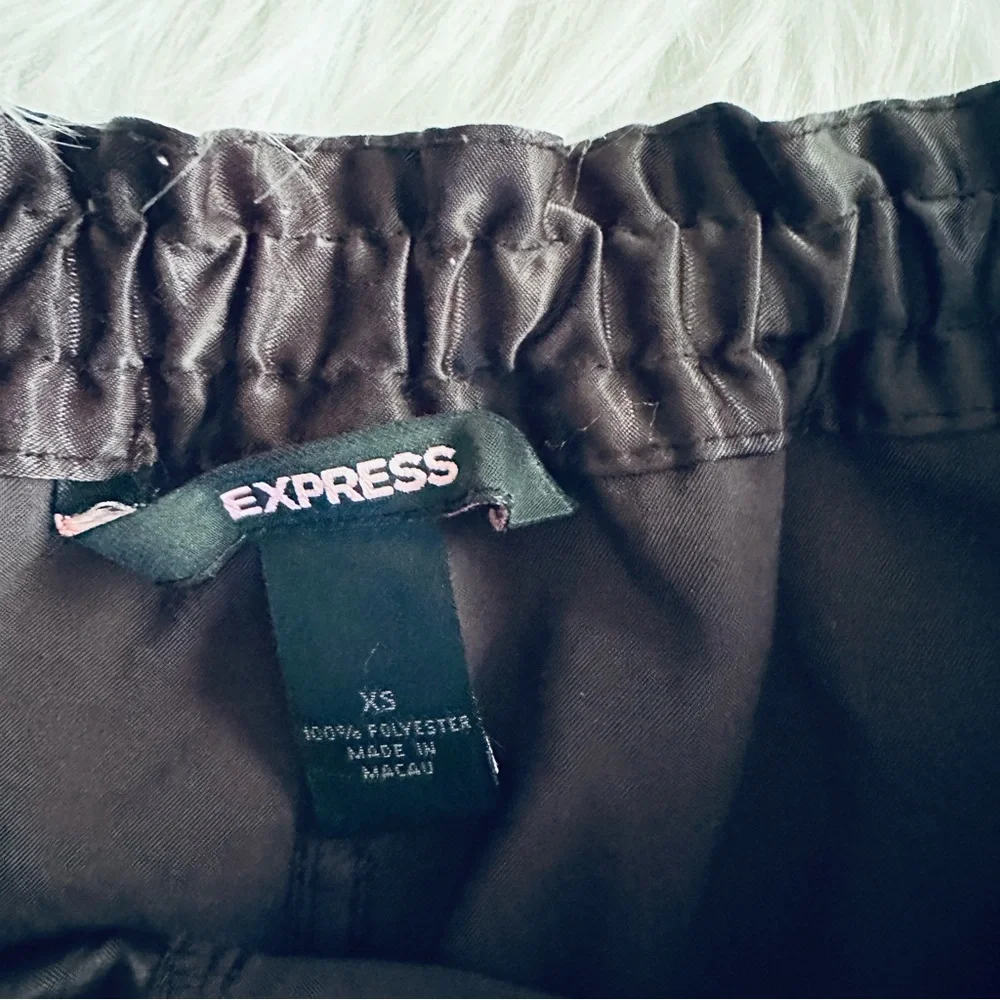 Express Black Cargo Skirt with Flap Pockets, XS